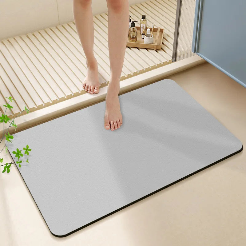 Decorbites™ Diatomeenerde-Badteppich: Super saugfähige rutschfeste Matte für Badezimmer & Toiletten