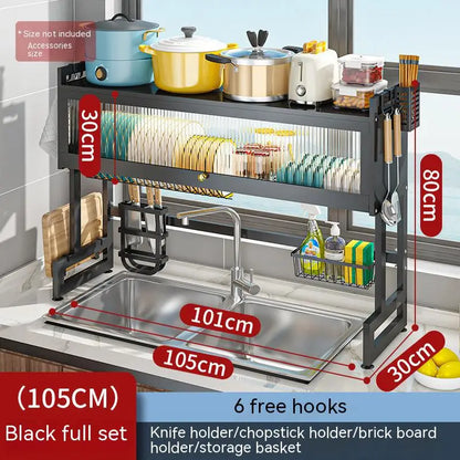 Decorbites™ Küchenschrank-Organizer-Regal für Spüle Gewürz Besteck Aufbewahrung