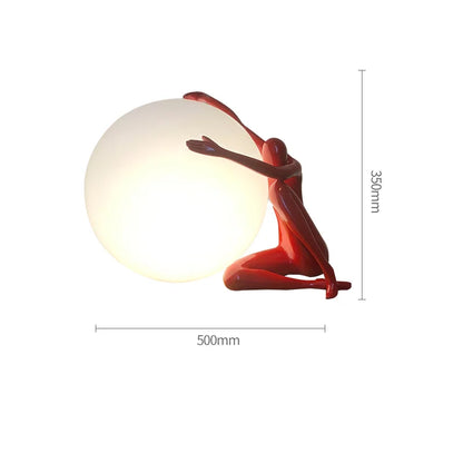 Decorbites™ Glasballen-Tischleuchte: Stilvolle LED-Skulptur-Schreibtischlampe für die Wohnraumausstattung