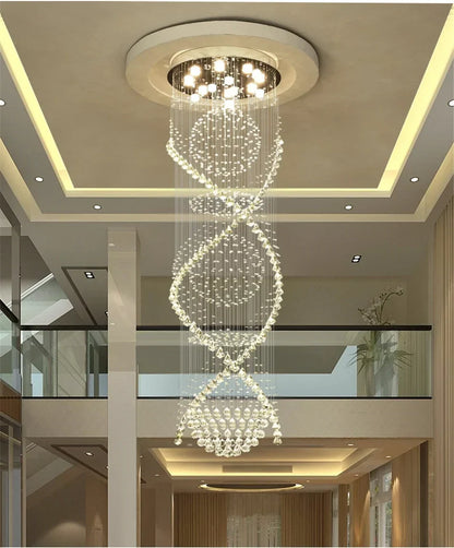 Decorbites™ Doppelschnecken-Kristall-Kronleuchter: Luxuriöse K9-Kristallbeleuchtung für Hotels und Villen