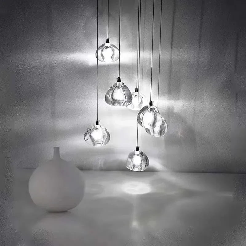 Decorbites™ Kristall-LED-Kronleuchter Wassertropfen-Design Luxus-Kugelleuchte Hängeleuchte