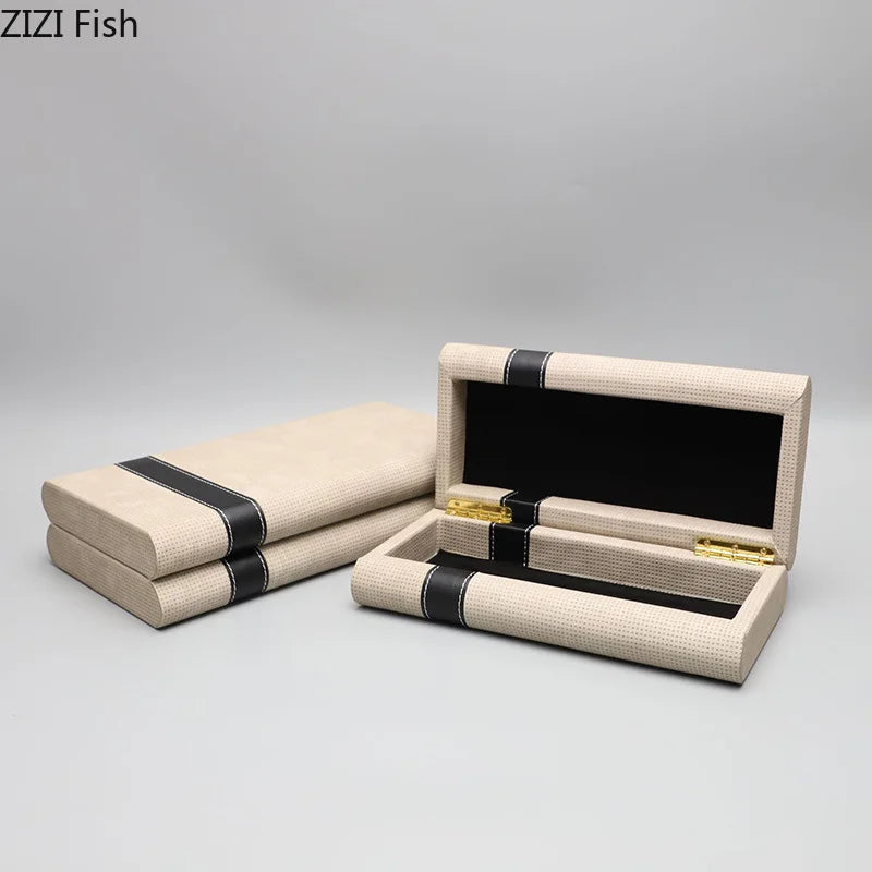 Decorbites™ Leder-Schmuckbox: Minimalistisches Dekoratives Aufbewahrungssystem für Kommode und Tisch
