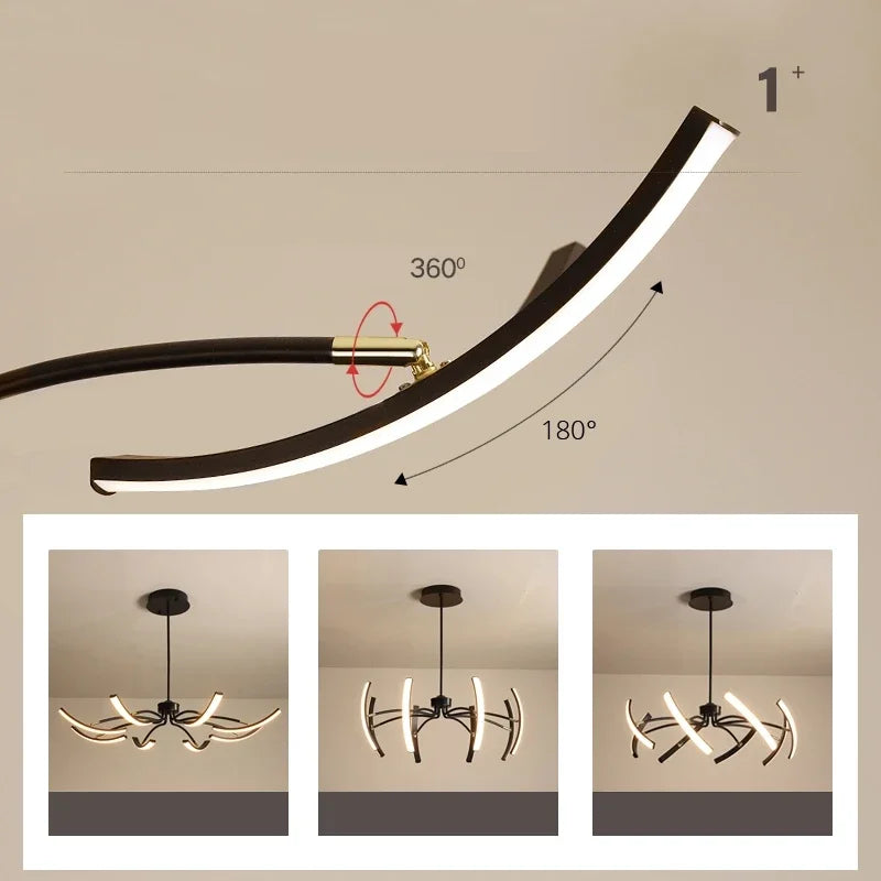 LED Bedroom Study Chandelier