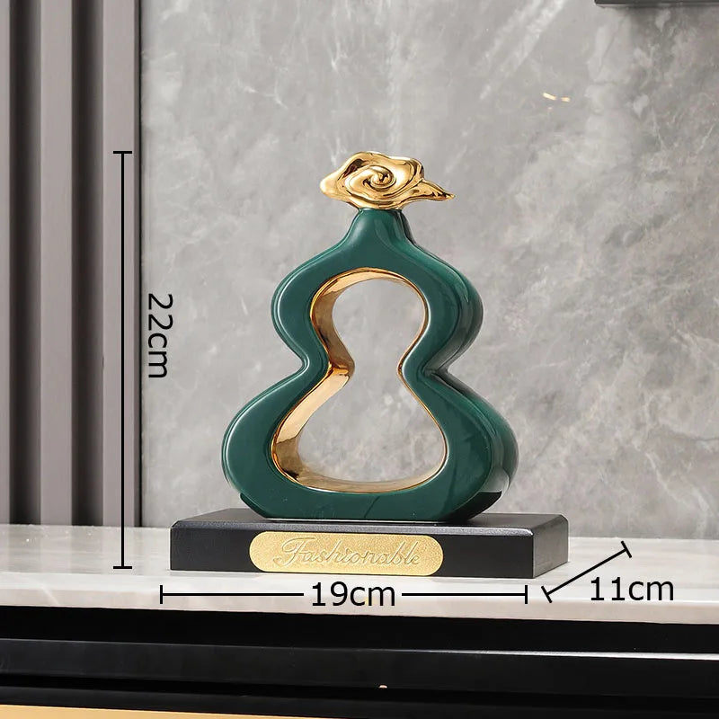 Gold Gourd Desk Sculpture