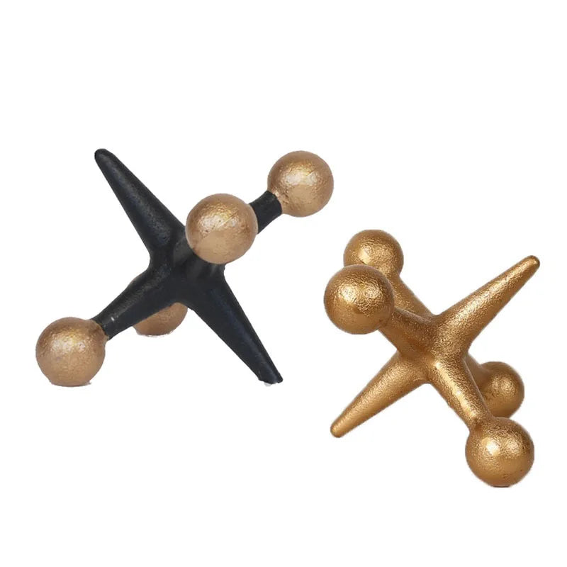 Decorbites™ Goldene Geometrische Harz-Handwerksprodukte Molekulares Modell Abstrakte Heimdekoration