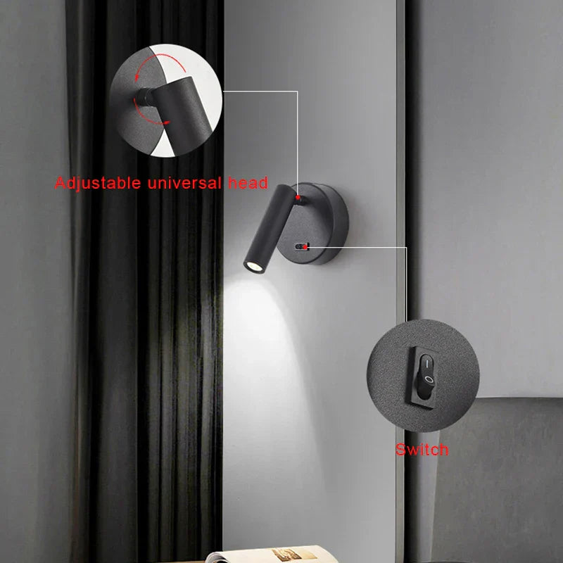 Decorbites™ LED-Wandleuchte Moderne Spot-Leuchte Innenbeleuchtung für Wohnzimmer & Schlafzimmer