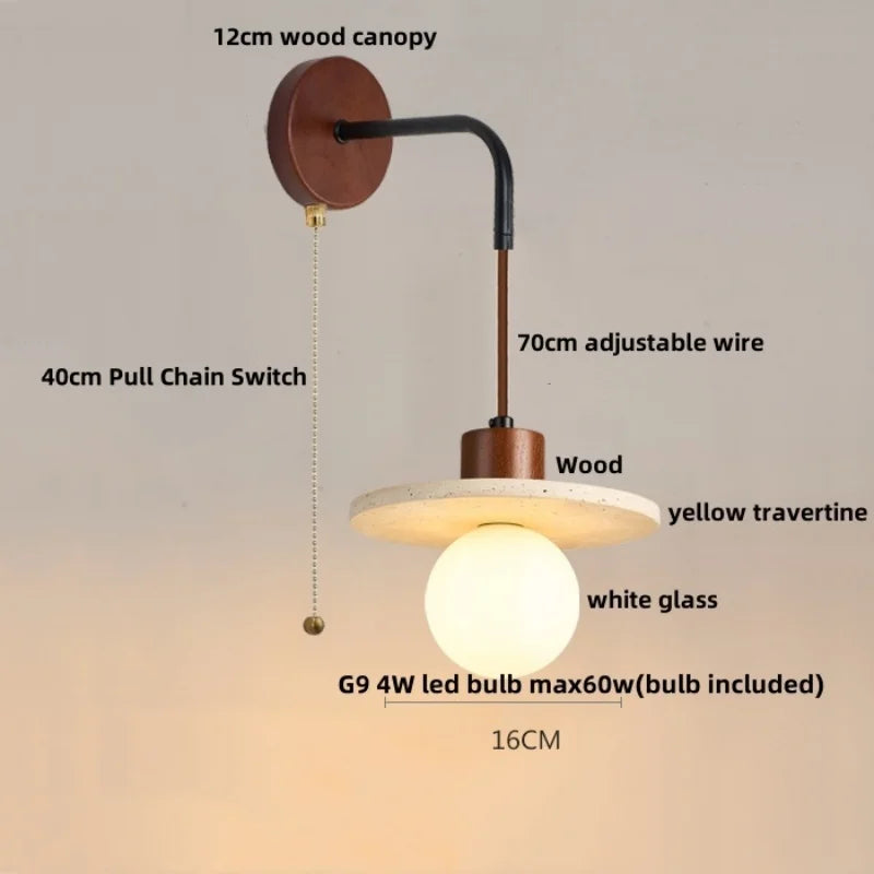 Decorbites™ LED Weißes Glas Wandlichter Armatur Moderner Zugschalter Nachttischleuchte