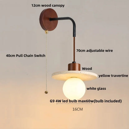 Decorbites™ LED Weißes Glas Wandlichter Armatur Moderner Zugschalter Nachttischleuchte