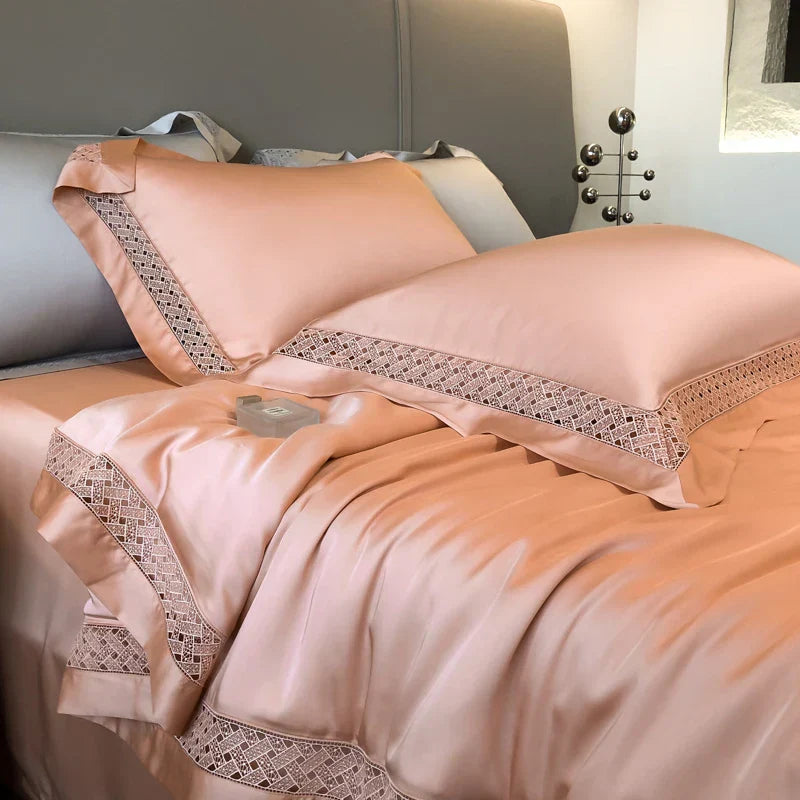 Decorbites™ Eukalyptusfaser Sommerbettwäsche-Set mit breitem Rand & seidenweichem kühlem Gefühl