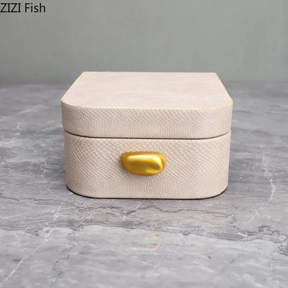Decorbites™ Leder-Schmuckdose: Stilvolles Dekor und Aufbewahrungsgefäß für den Frisiertisch