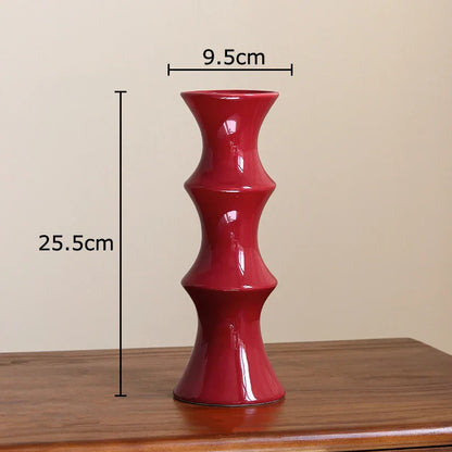 Decorbites™ Bambusförmige Keramikvase: Tischdekoration & Blumengesteck im Raum