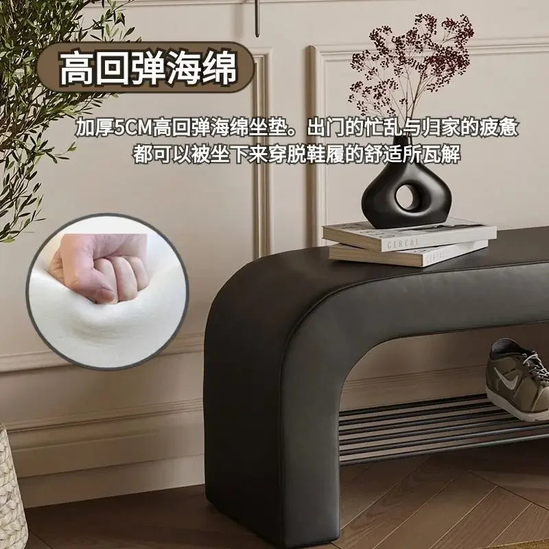 Decorbites™-Leder-Schuhwechsler-Hocker: Stilvolles und funktionales Sitzmöbel für Wohnzimmer und Schlafzimmer.