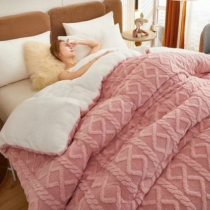 Decorbites™ Gemütliche Winterbettdecke: Luxuriöse Lamm-Cashmere-Wärmequilt für Komfort