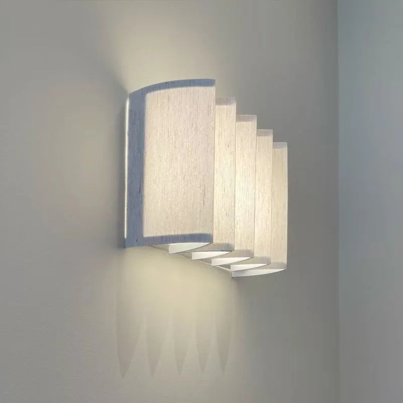Decorbites™ Japanisches Stoff-LED-Wandleuchte für Hotel-Wohnzimmer, Schlafzimmer, Retro-Wandleuchten