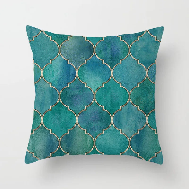 Geometric Leaf Feather Cushions