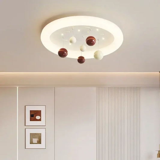 Decorbites™ Kinder-Wolken-Kronleuchter-Lampe für das Kinderzimmer, Vollspektrum, für Jungen & Mädchen, Creme-Stil