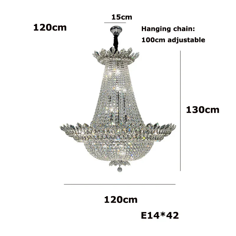 Decorbites™ Kristall-LED-Kronleuchter-Leuchte für luxuriöse Wohnzimmer-Dekoration