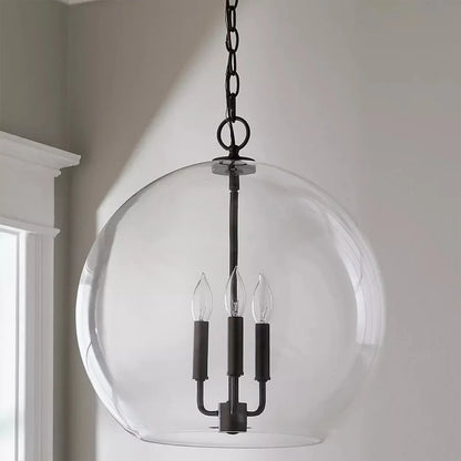 DecorBites™ Glass Ball LED Chandelier for Modern Restaurant & Bar Decor