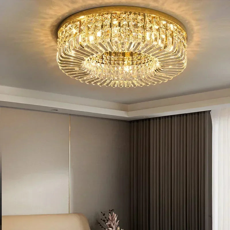 Decorbites™ Gold Kristall-Deckenleuchter - Moderne LED-Pendantbeleuchtung für Wohn- und Esszimmer