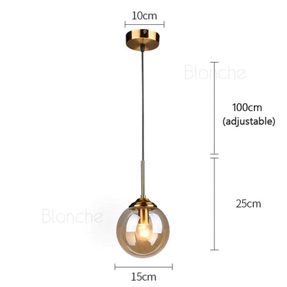 Decorbites™ Glas-Kugelleuchten - 15 cm moderne goldene Hängeleuchten für die Hausdekoration