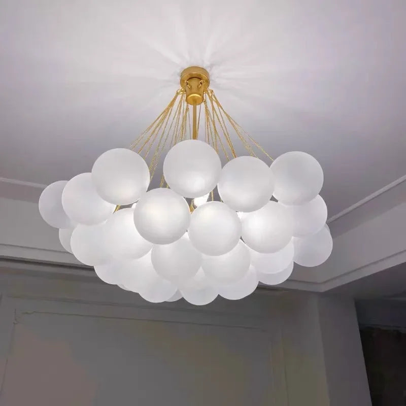 Decorbites™ Glasleuchter: Nordischer 19/37 Kugel-LED-Licht, Schwarzgold-Hängeleuchte für die Hausdekoration