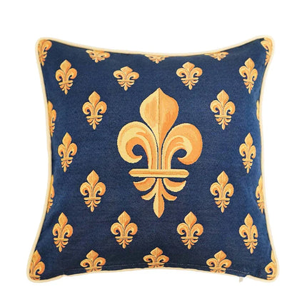 Decorbites™ Barock-Krone-Jacquard-Gobelin-Kissenbezug 45x45 cm für Wohnzimmer-Sofa