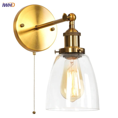 Decorbites™ LED-Wandleuchte mit Zugschalter Industrie-Stil Vintage-Schlafzimmerlampe