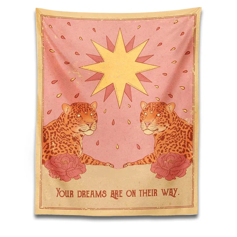 Decorbites™ Leopard-Teppich-Wandbehang | Psychedelische Boho-Teppiche für Schlafzimmer und Wohnzimmer