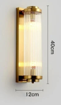 Decorbites™ Kristall-Wandleuchte: Moderne Wohnzimmer-Nachttischleuchte Glas Gold Leuchte