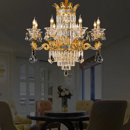 Decorbites™ Luxus-Kristall-Lüster: Elegante Kupfer Wohnzimmer Esszimmer Kerzenleuchte