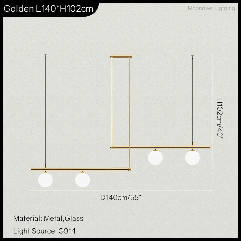 Decorbites™ LED-Lineare Hängelampe für Zuhause – Moderne Minimalistische Wohnzimmer-Lüster
