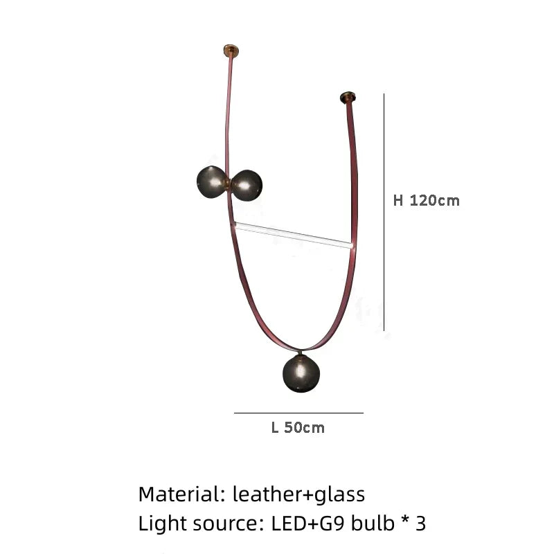 Decorbites™-Leder-Leuchter 2023 LED Minimalistisches Wohnraum-Dekorationsbeleuchtung für das Wohnzimmer