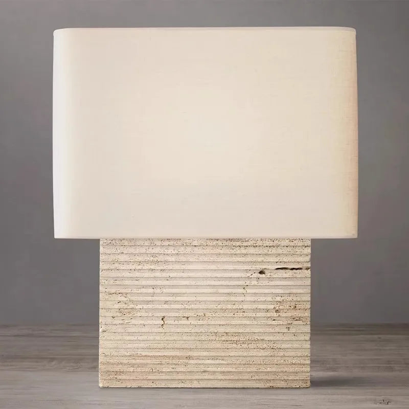 Brown Stone Fabric Lamp
