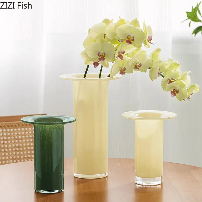 Decorbites™ Jade Trompetenglas-Vase Hydroponik-Blumentopf Schreibtisch-Dekoration