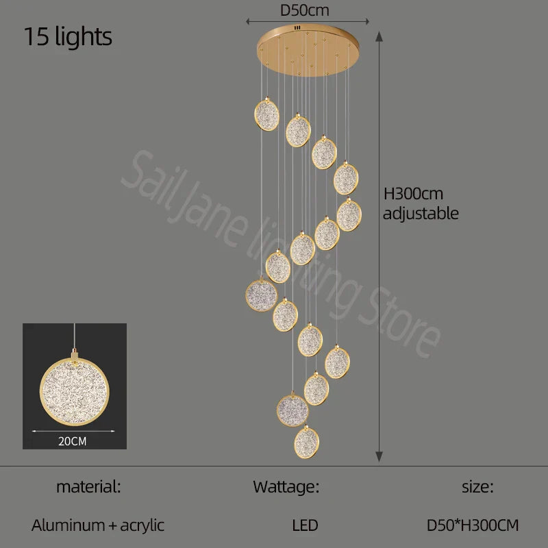 Decorbites™ Zweistöckige LED-Ring-Leuchter - Modernes nordisches Stil Wohnzimmerbeleuchtung