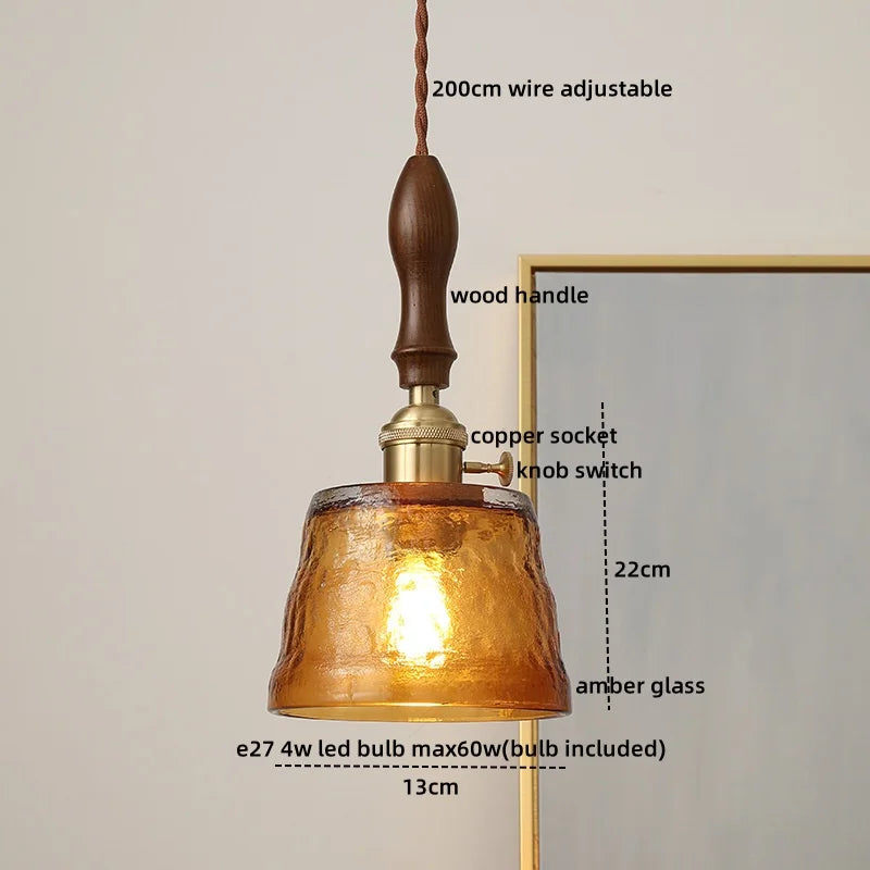 DecorBites™ Glass Copper LED Pendant Lights - Modern Home Decor Hanging Lamp