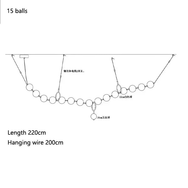 DecorBites™ Glass Ball Pendant Chandelier: Nordic Luxury Ceiling Light