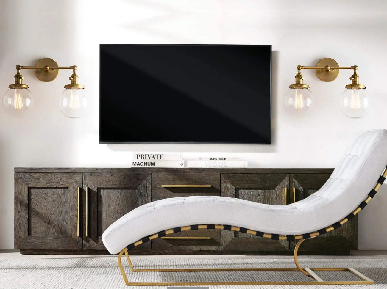 Decorbites™ Doppelt-Kugelkopf-Globus-Glas-Wandleuchte, moderne vintage Innenbeleuchtung