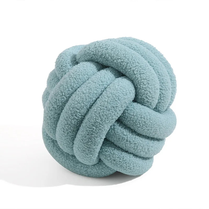 Decorbites™ Handgefertigtes Geknüpftes Bouclé-Rund-Plüschkissen Braun