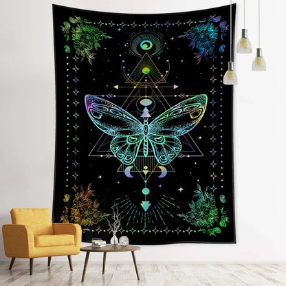 DecorBites™ Geometric Butterfly Tapestry Wall Hanging for Bohemian Home Decor
