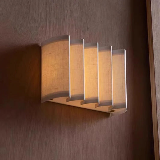 Decorbites™ Japanisches Stoff-LED-Wandleuchte für Hotel-Wohnzimmer, Schlafzimmer, Retro-Wandleuchten