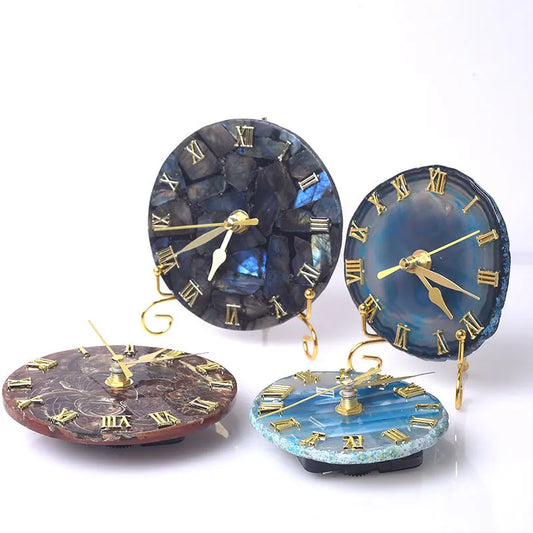 Decorbites™ Achatstein Gold Digitaluhr zur Heimdekoration
