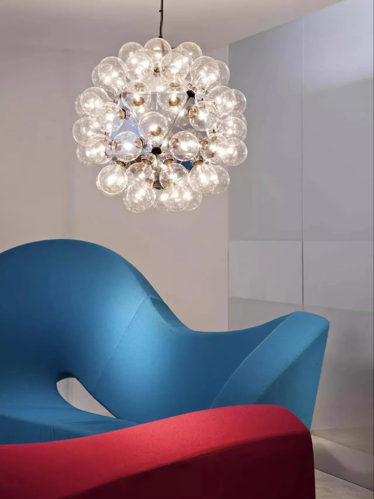 Decorbites™ Glas-Dandelion-LED-Kronleuchter in Schwarzgold für moderne Räume