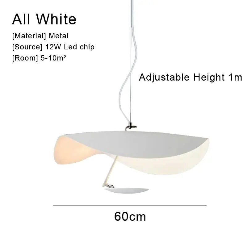 Decorbites™ Lederarm-Manta-Hängeleuchte Fliegende Untertasse-Hut industrielles Retro-Design weiß schwarz