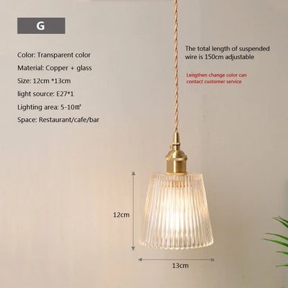 Nordic Glass Pendant Light in Brown and Polished Chrome