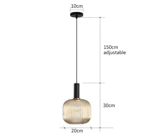 Decorbites™ Bunte Glasanhängerleuchten Wohnzimmer Nachttischlampe LED Hängelampe