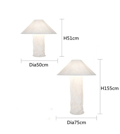 Decorbites™ Japanisches Papier-Bodenleuchte: Nordisches Design Wabi Sabi LED-Tischleuchte für Schlafzimmer, Wohnzimmer
