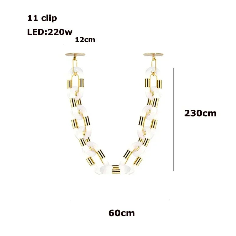 Decorbites™ Kristall-Goldkette-Hängelampe Deckenleuchte für die Hausdekoration