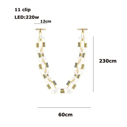 Decorbites™ Kristall-Goldkette-Hängelampe Deckenleuchte für die Hausdekoration
