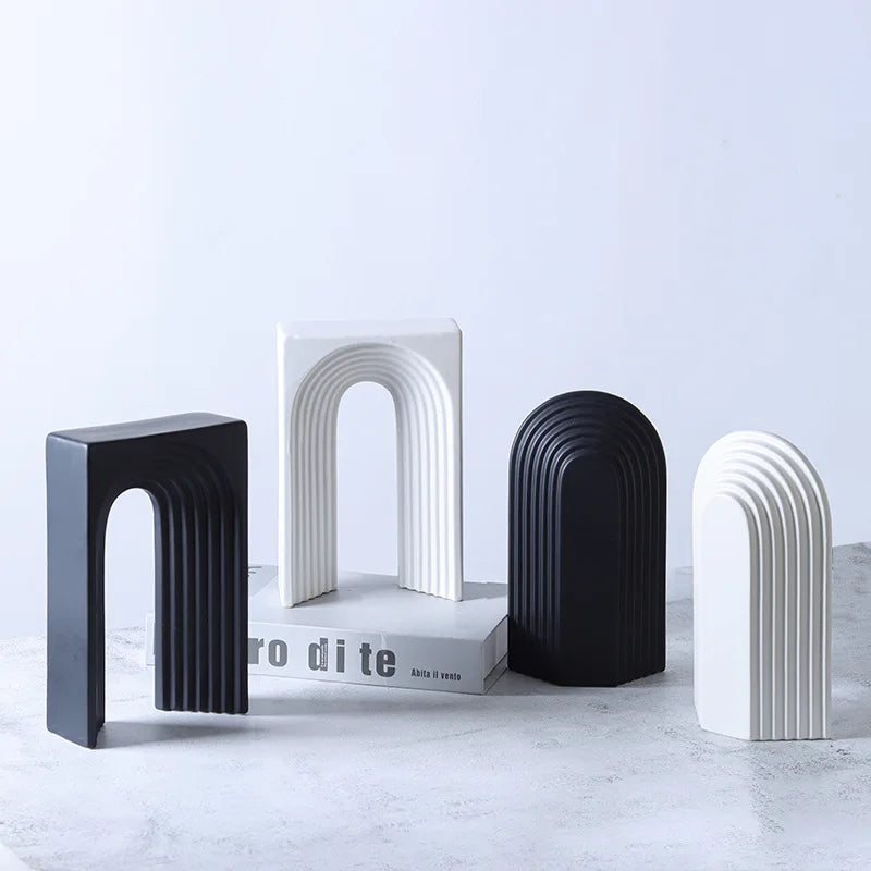 DecorBites™ Geometric Ceramic Semicircular Arch Decor Figurines Home Decor Accessories